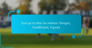 Σουτ με το πλάι του ποδιού: Έλεγχος, Τοποθέτηση, Τεχνική